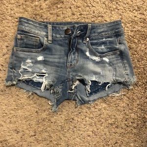American eagle super stretch shortie shorts